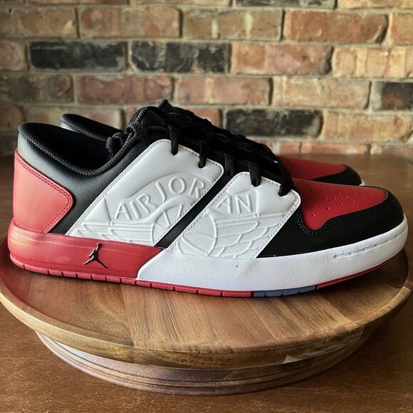 Nike Air Jordan NU Retro 1 Low Varsity Red Black Sneakers Shoes Mens 11 - Picture 10 of 16